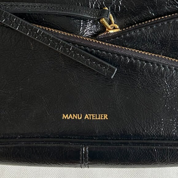 Manu Atelier - Three Zipped Baguette Black High Gloss - Picture 4 of 6